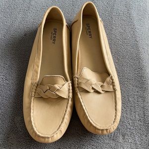 Sperry tan moccasins